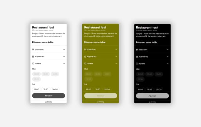 Captures d'écran de yummeezy - widget de réservation pour restaurants